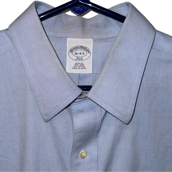Men’s Brooks Brothers Blue Long Sleeve Button Down Oxford Dress Shirt. Size 16. - Picture 6 of 12